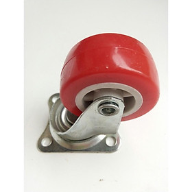 Bánh xe đẩy hàng màu đỏ 4cm, 5cm, 6cm, 7cm xoay 360 -Dùng trong chế tạo cơ khí, làm xe đẩy, chân tủ kính