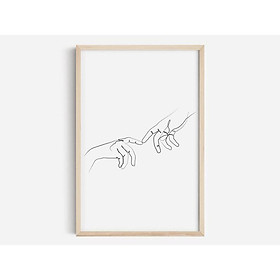 Mua Tranh treo tường | Line art-Hand Fine Line Print Neutral 74   tranh canvas giá rẻ
