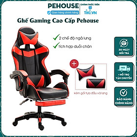 Ghế Gaming, Ghế Game Thủ Có Gác Chân Kèm Gối Tựa Lưng Đầu Dành Cho Các Gamer, Ghế Chơi Game Kết Hợp Ghế Lười Xoay Văn Phòng Và Làm Việc Thư Giãn - Hàng Chính Hãng