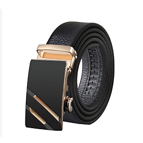 Thắt lưng da nam cao cấp Basic khoá tự động phong cách thời trang Hàn - Vàng
