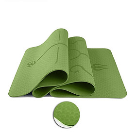 Thảm tập yoga định tuyến TPE 6mm 1 lớp (Kèm túi và dây buộc)