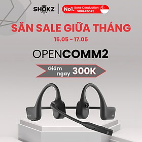 Tai nghe Bluetooth truyền âm thanh qua xương Shokz OPENCOMM2/OPENCOMM2 UC - Hàng Chính Hãng