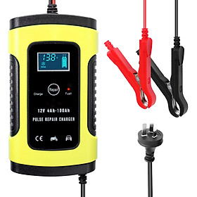 12V 6A Full Automatic Car Battery Charger Fast Power Charging Pulse Repair Chargers with Digital LCD Display