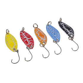 5 Pieces Fishing Lure Bait Metal Hard Baits Fishing Spoon Lure Colorful Tool