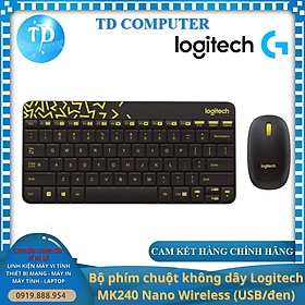 Mua Bộ bàn phím chuột không dây Logitech MK240 Nano Wireless (USB/đen) - Hàng chính hãng DGW phân phối