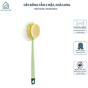 Cây Bông Tắm 2 Mặt, Bàn Chải Chà Lưng,Cọ Lưng Tẩy Tế Bào Chết, Có Móc Treo Tiện Dụng - HÀNG CHÍNH HÃNG MINIIN