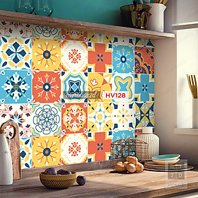 Mua Decal gạch bông trang trí dán bếp  dán tường - mã HV128