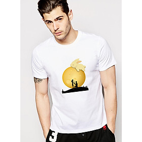 Áo Thun Nam Hạnh Phúc Tay Ngắn Kiểu Tình Yêu Trên Cung Trăng