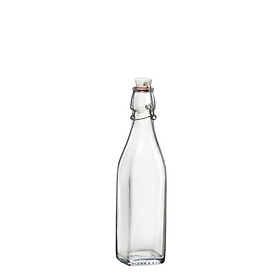 Chai thủy tinh vuông nắp cài kín hơi Swing 500ml, đựng mật ong, nước ép, dầu ăn