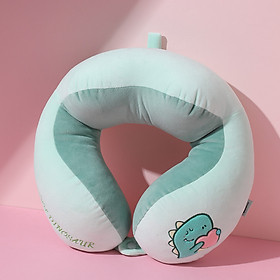 Mua Gối kê cổ chữ U hình thú con Miniso chính hãng màu pastel mềm mại chống mỏi vai gáy
