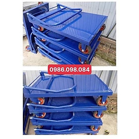Mua Xe đẩy hàng  xe kéo hàng 4 bánh có thể gấp gọn  tải trọng 300-500kg mặt sàn phẳng