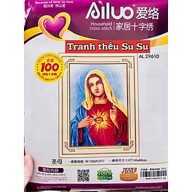 Mua Tranh thêu chữ thập Đức mẹ al29610  kích thước 45 x 60 cm