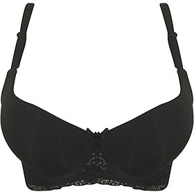 Áo Ngực Trơn Dây Ren Có Gọng Đệm Vừa Zuen THA2061 - Đen