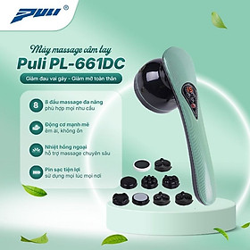 Máy massage cầm tay toàn thân pin sạc 8 đầu PULI PL-661DC4 - 5 chế độ, 6 tốc độ mát xa