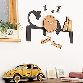 Đồng hồ treo tường trang trí kim trôi Don't Sleep - Wall clock