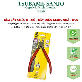 Mua Kìm Cắt Chéo & Tuốt Dây Điện KEIBA N-206S: NH - 1H - 3H / 150mm Nhật Bản | Thép Hợp Kim MARUTOLOY 2   Thép Công Cụ Carbon Cao SK7MF2