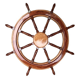 Vô lăng tàu gỗ trang trí Ø100cm