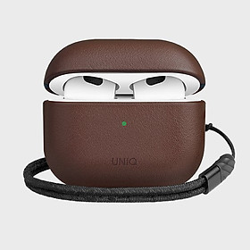 Hình ảnh Bao Case Ốp Da Thật UNIQ Terra Geniune Leather dành cho Airpods 3 - Hàng Chính Hãng