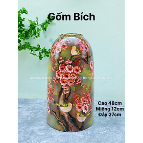 Mua Bình Hoa Lọ Hoa Gốm Dáng Chuông Tổ Ong Size Đại Cao 47cm Gốm Sứ Bát Tràng - Gốm Bích