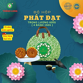 Bộ hộp Bánh trung thu 4 bánh 1 trứng 150g - Phát Đạt - Thành Long - 600g - VIỆT NAM