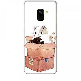 Ốp lưng dành cho điện thoại  SAMSUNG GALAXY A8 2018 Mèo Con Dễ Thương