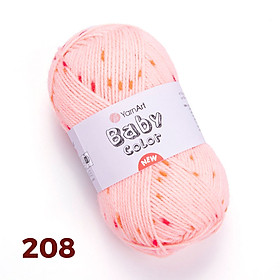 Cuộn len nhộm phẩy dành cho bé Baby Color - Nhập khẩu từ hãng YarnArt - 50 gram dài 150m