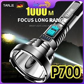 Mua Siêu đèn pin ánh sáng cực mạnh đạt tiêu chuẩn quân đội chống nước có thể sạc lại khi hết pin