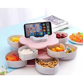 Mua HỘP ĐỰNG MỨT  BÁNH KẸO XOÈ CÁNH HOA - 2 TẦNG TIỆN LỢI