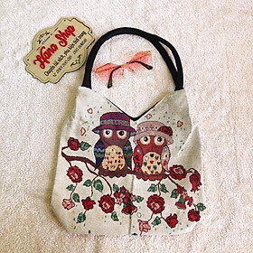 Túi thổ cẩm tim nhỏ