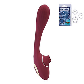 Đồ Chơi Tình Dục Nữ Siêu Rung Hút - 10 Chế Độ Khác Nhau - Silicone Mềm Mại An Toàn - Tặng kèm vòng Đeo Stay Hard hỗ trợ kéo dài thời gian quan hệ ( Che tên sản phẩm )