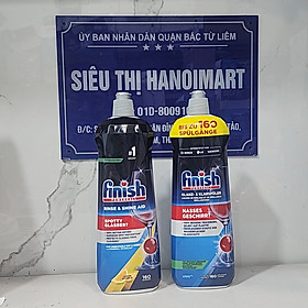 Nước làm bóng Finish 1600ml, 800ml dung dịch dầu làm bóng bát chén finish dùng cho máy trợ xả, trợ xấy khô, bóng bát
