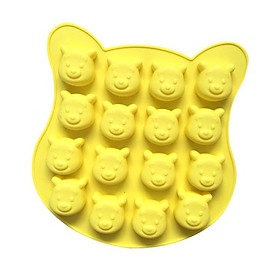 Mua Khuôn silicon 16 cái mặt gấu Pooh đổ socola  rau câu  kẹo dẻo  pudding  thạch