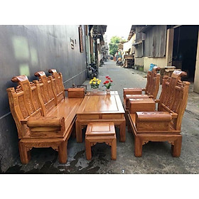 Mua Bộ bàn ghế âu á hộp cuốn thư gỗ gõ đỏ