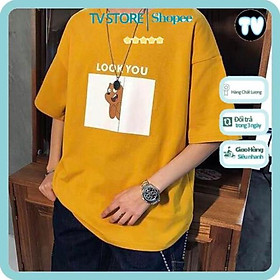 Áo Phông Unisex TVSTORE Áo thun tay lỡ form rộng unisex - phông nam nữ oversize - T shirt Gấu look you