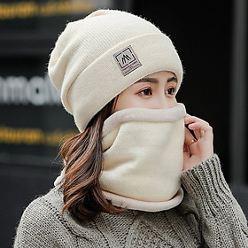 Mũ len kèm khăn ống cho nam nữ Mã Tam San cực ấm vào mùa đông rất đẹp