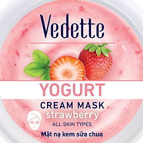 Mặt Nạ Kem Sữa Chua Dưỡng Ẩm Sâu Vedette Dâu Tây (Láng Mịn) - Hũ 120ml