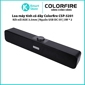 Mua Loa máy tính Soundbar Colorfire CSP-5201 | Desktop speaker 3W x 2 | Nguồn USB   kết nối Jack 3.5 mm | Bảo hành 1 năm | Hàng Chính Hãng