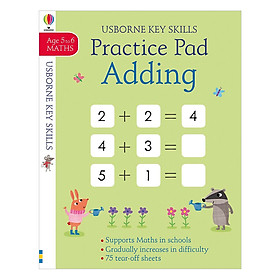 Hình ảnh sách Sách tương tác tiếng Anh - Usborne Adding and Subtracting Practice Pad