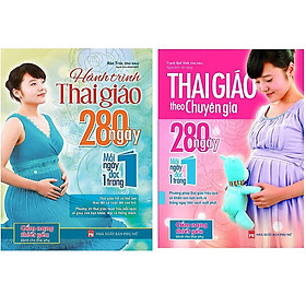 Nơi bán Combo sách thai giáo theo chuyên gia và  hành trình thai giáo 280 ngày tặng truyện song ngữ bìa mềm hai nàng công chúa - Giá Từ -1đ