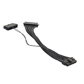 Power Supply Splitter , Dual PSU Power Adapter Cable 24 Pin (20+4pin) Dual PSU ATX 30cm Power Supply Extend Line for Computer Mining
