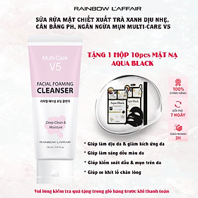 [MUA 1 TẶNG 1] Sữa rửa mặt tạo bọt dịu nhẹ, kiềm dầu, cân bằng độ ẩm, ngừa mụn Rainbow L'affair Multi-Care V5 Facial Foaming Cleanser 150ml