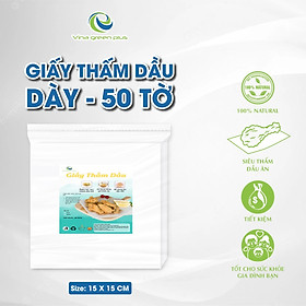 Giấy Thấm Dầu Vinagreen Trắng - Dày 15x15cm - 50 Tờ