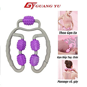 Con Lăn Massage Guang Yu 360 Độ 5 Bánh Lăn Giãn Cơ Tập Yoga Tiện Lợi - Dụng cụ mát xa cao cấp - màu xanh