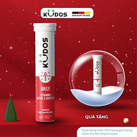 Thực phẩm bảo vệ sức khỏe KUDOS DAILY VITAMINS PLUS BIOTIN & GINSENG (20 viên/tuýp)
