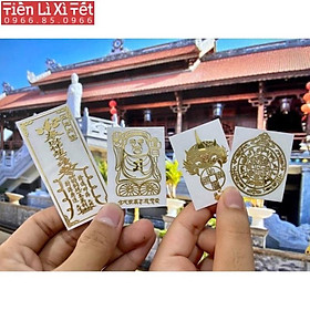 Mua Combo 4 miếng dán điện thoại tài lộc  buôn may bán đắt phù hợp các dòng điện thoại  đẹp lung linh