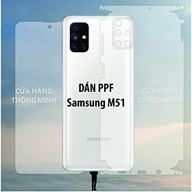 Mua Dán PPF mặt trước  mặt sau  màn hình  mặt lưng dành cho Samsung M51 Full viền