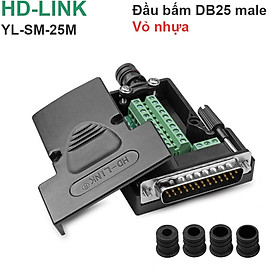 Mua Đầu bấm cổng RS232/DB25 đực male bắt vít kèm vỏ ốp nhựa HD-LINK YL-SM-25M. HÀNG CHÍNH HÃNG !!!