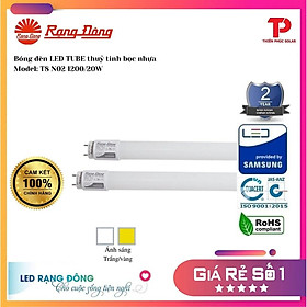 Hình ảnh Bóng đèn LED TUBE thuỷ tinh bọc nhựa T8 N02 1200/20W 3000K, 6500K Rạng Đông