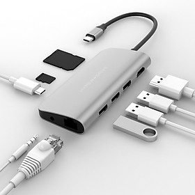 Cổng chuyển HyperDrive Power 9in1 Usb - C for Macbook, Ultrabook - Hàng chính hãng
