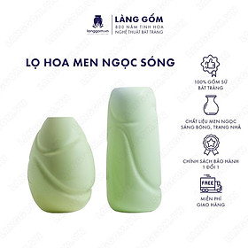 Mua Bình hoa  lọ hoa Gốm sứ Bát Tràng cao cấp Men ngọc sóng dùng làm quà tặng  trang trí - Làng Gốm Bát Tràng